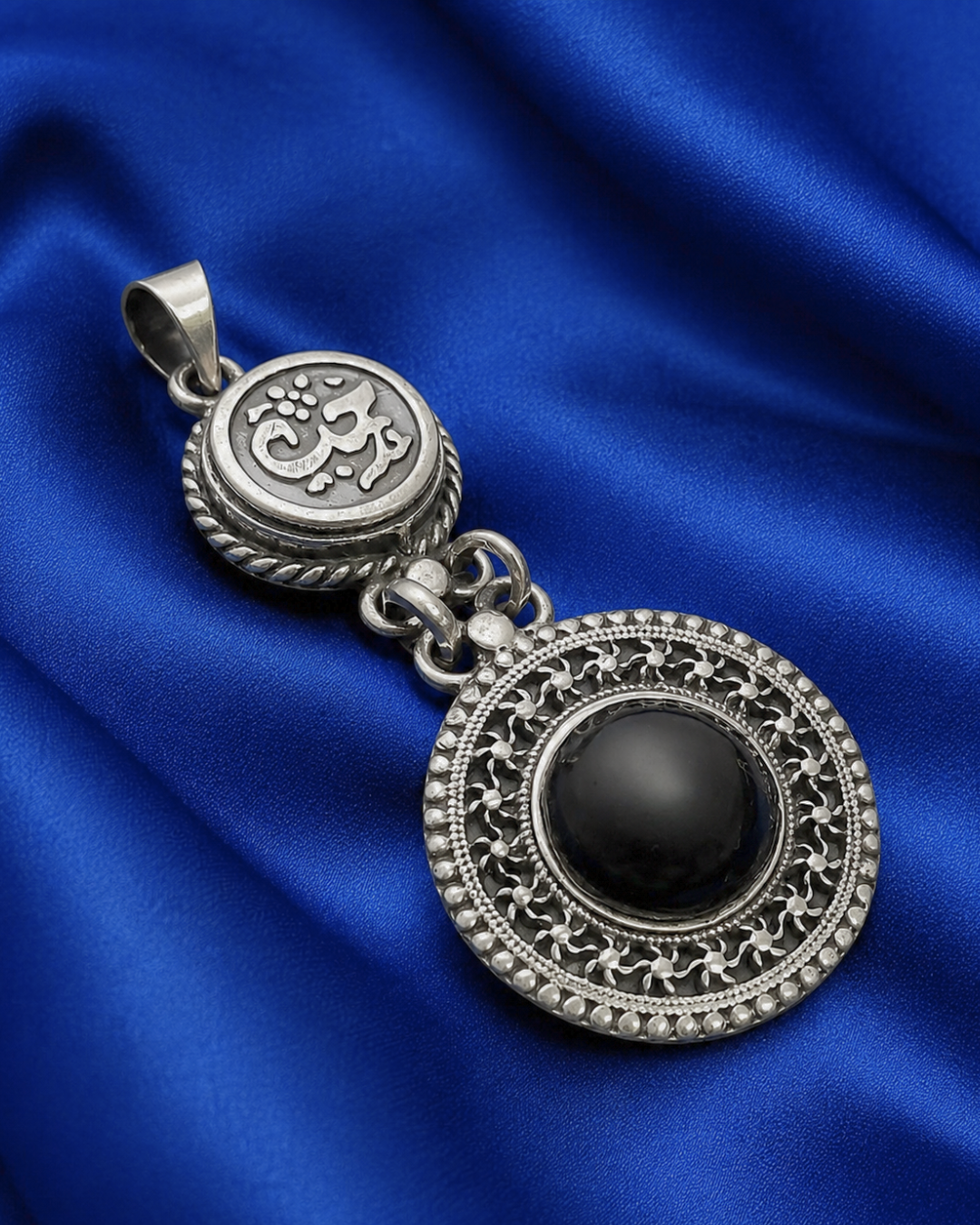 Arabic Calligraphy & Black Onyx Pendant 2291  قلادة