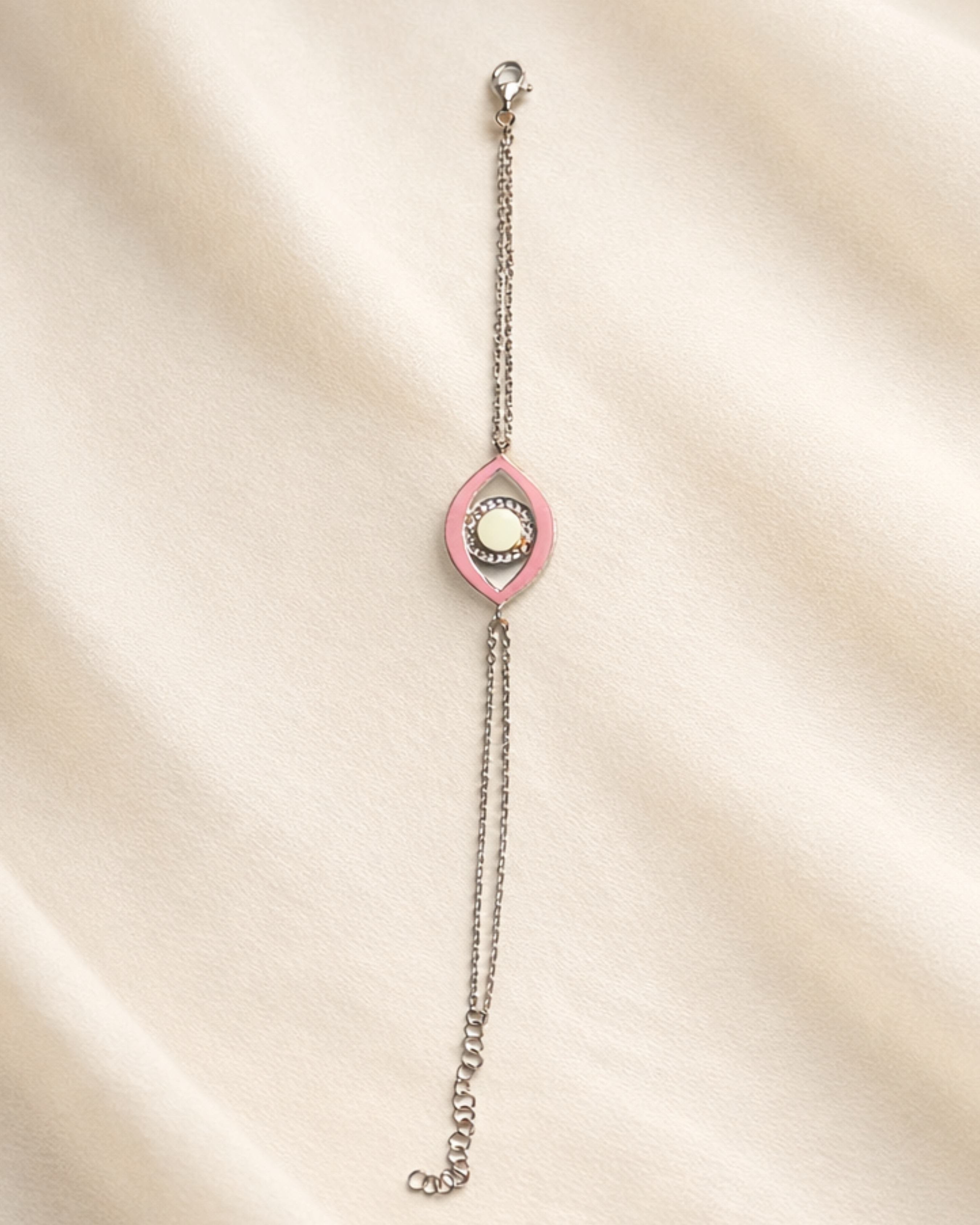 Evil Eye Pink Double Bracelet