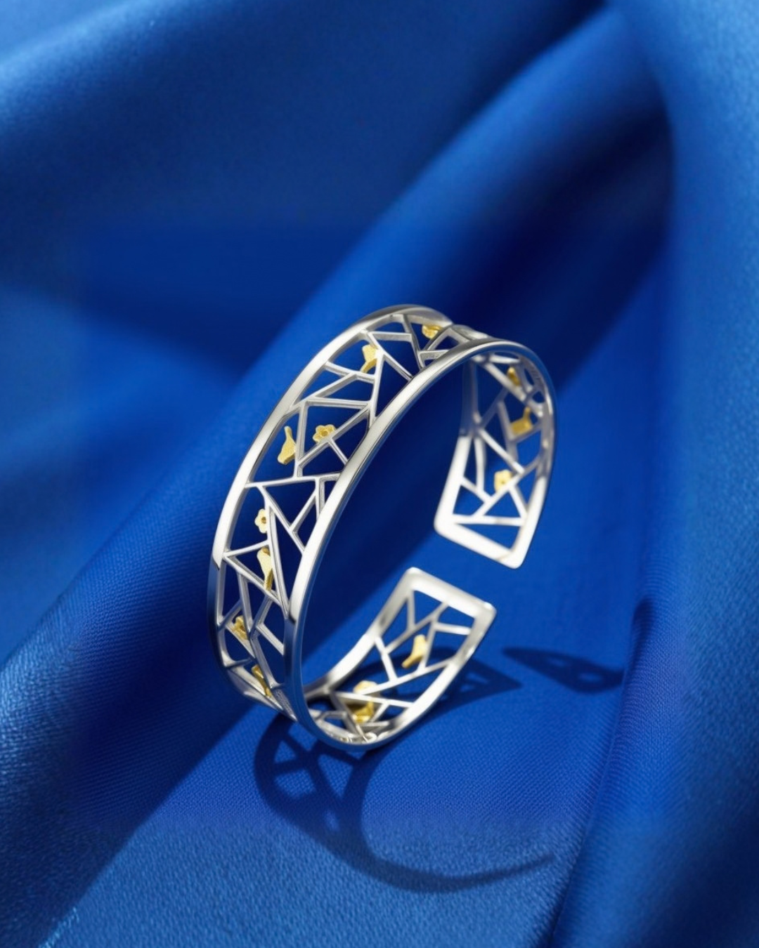 Golden Birds Branch Cuff Bangle 3224 اﺳﻮاره