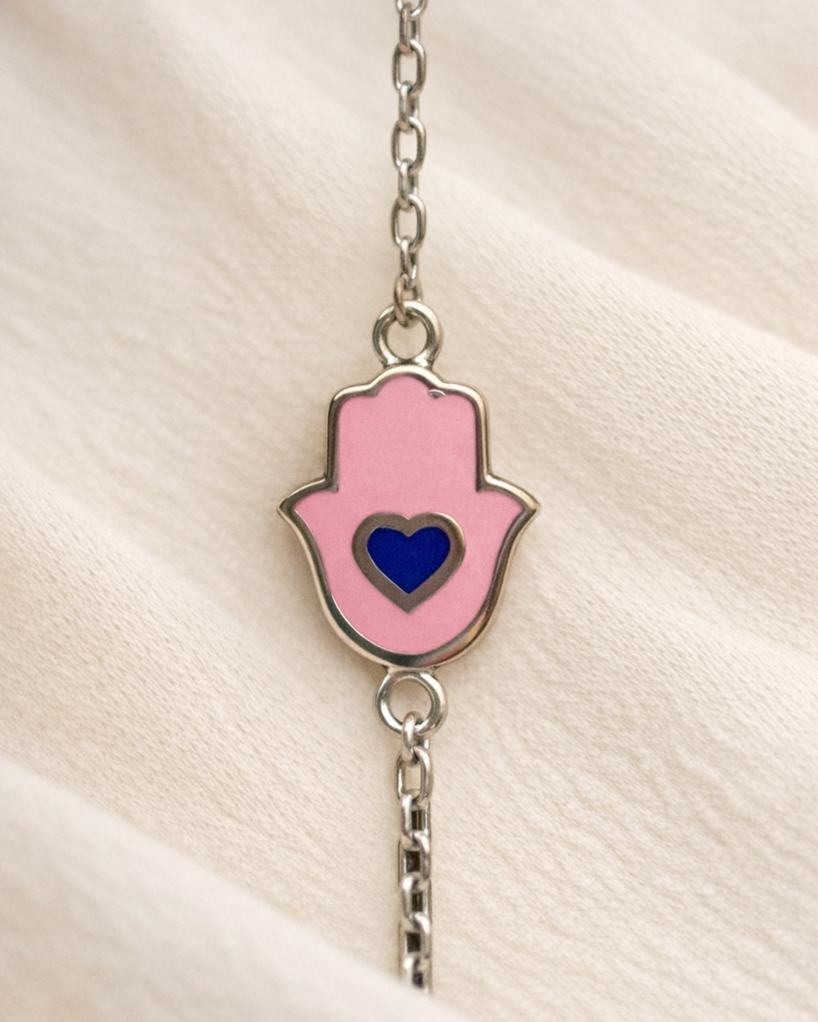 Hamsa Blue Heart Bracelet