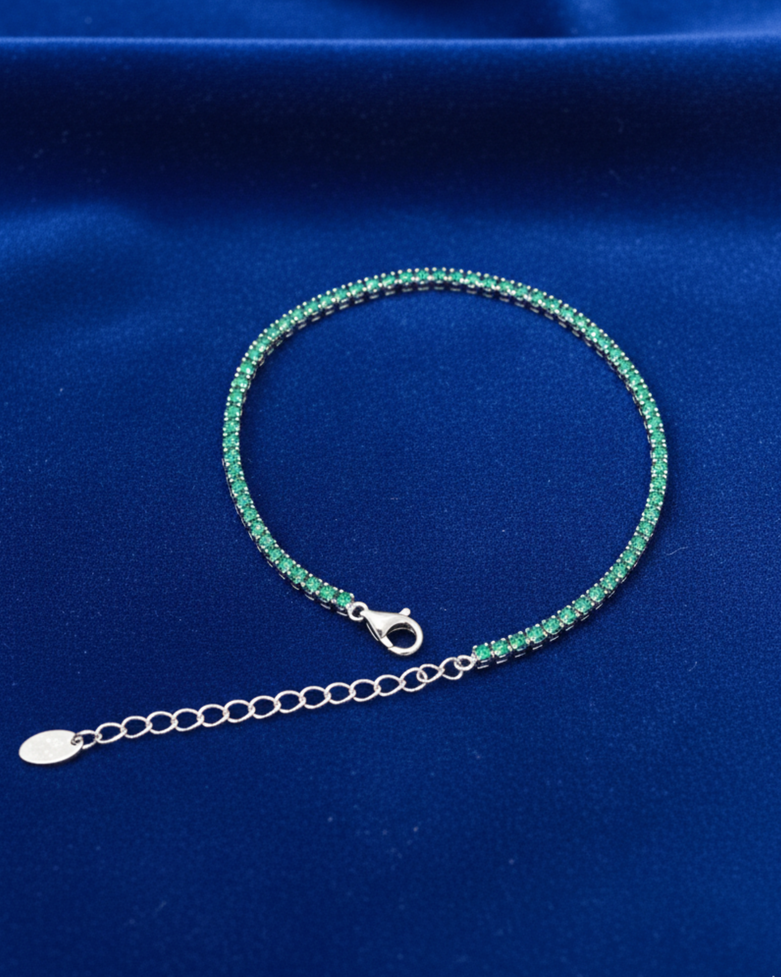 Crystal Tennis Bracelet Green