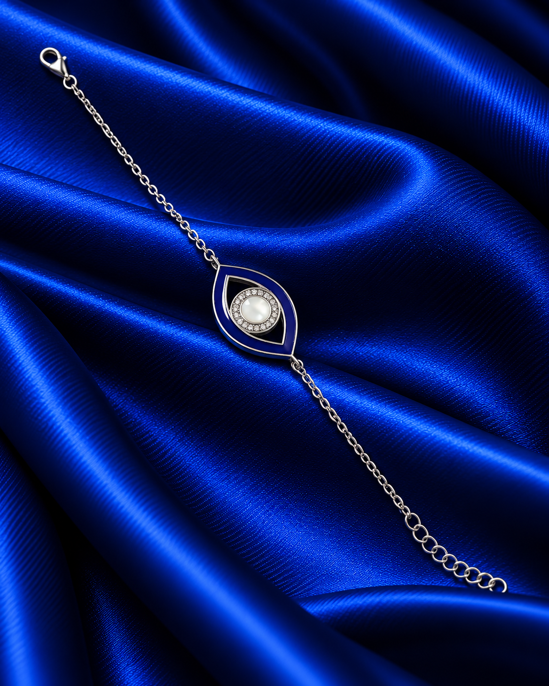 Evil Eye Dark Blue Double Bracelet