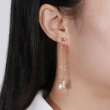 Long Pearl Earrings