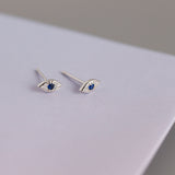 Shimmer Eye Silver Earrings 4236