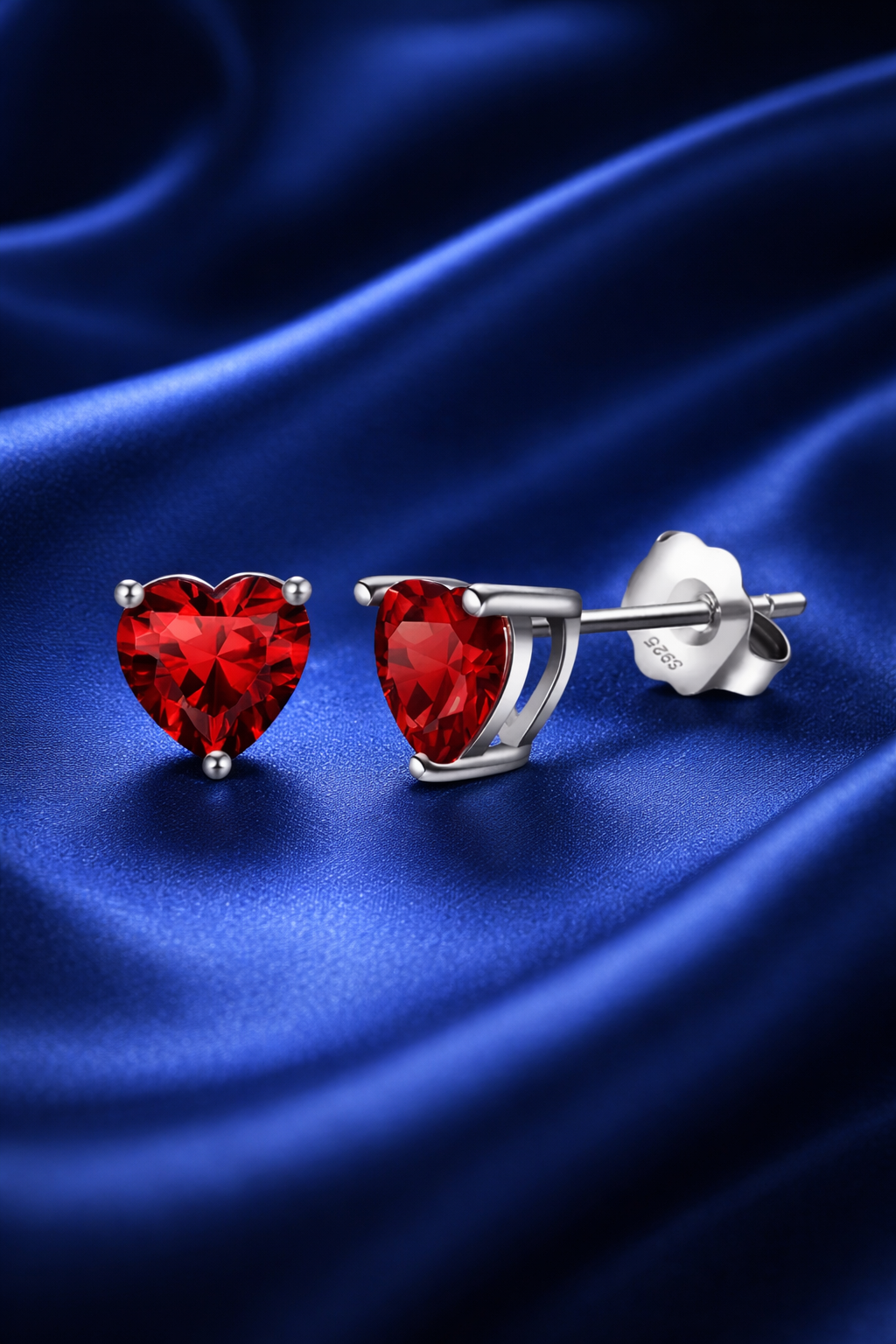 Heart Glow Silver Earrings