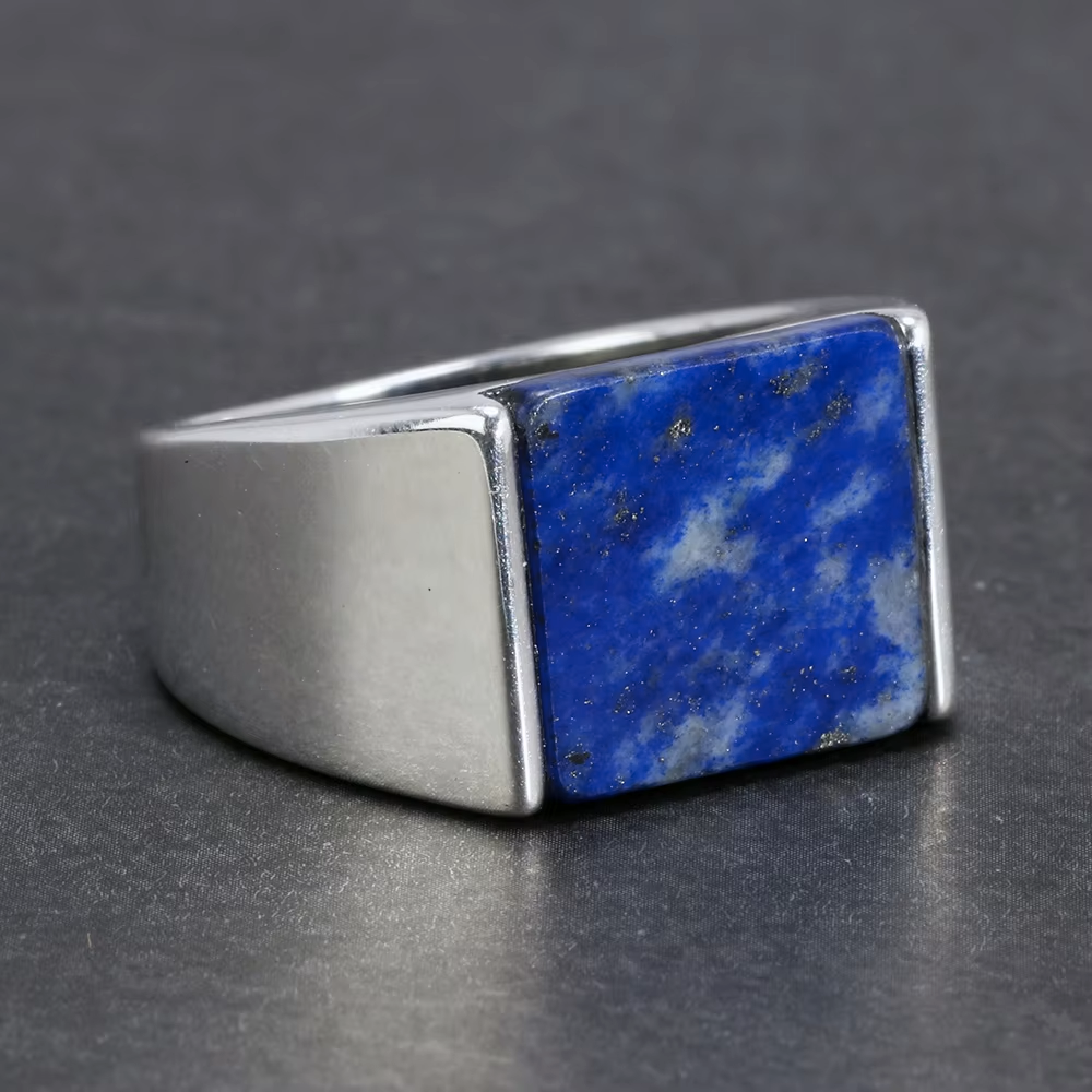 Lapis Edge Ring