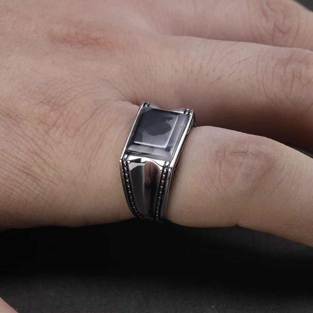 Agate Edge Ring