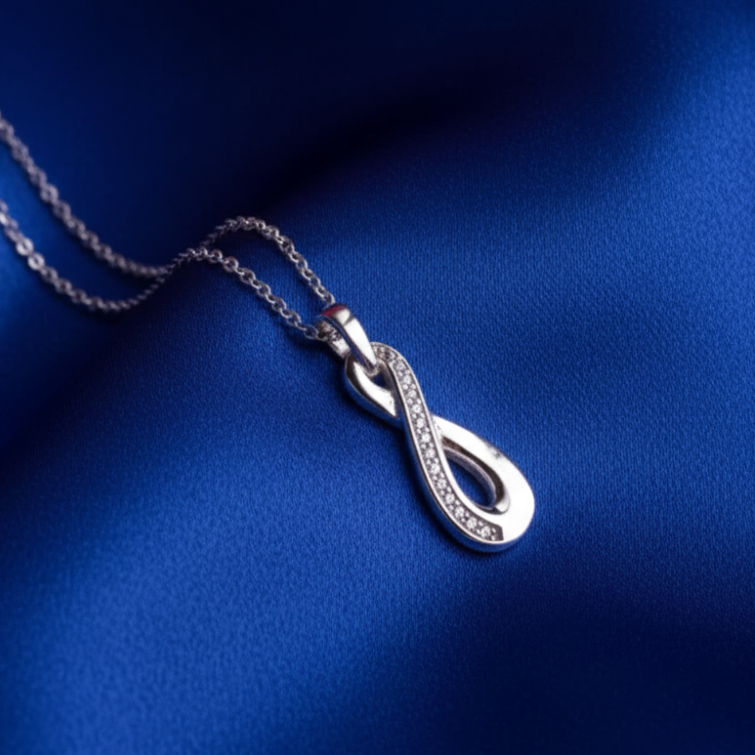 Simple Silver Necklace- Infinity