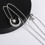 Moonlight star silver necklace