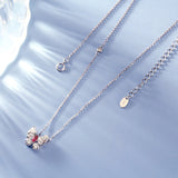 Crystal Butterfly Silver necklace