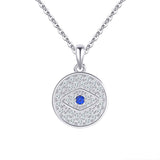 Shimmer Eye Silver Necklace