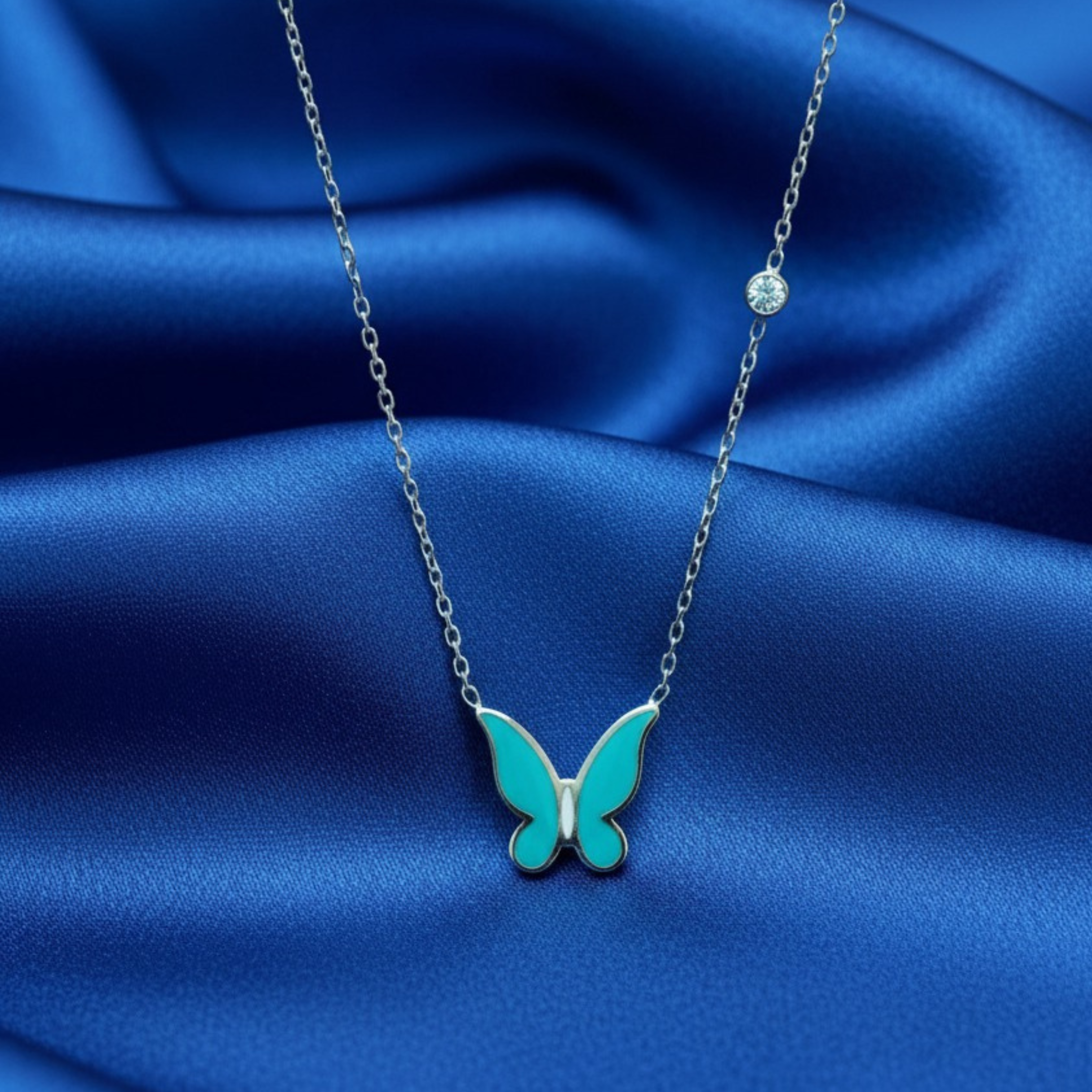 Butterfly Blue Necklace
