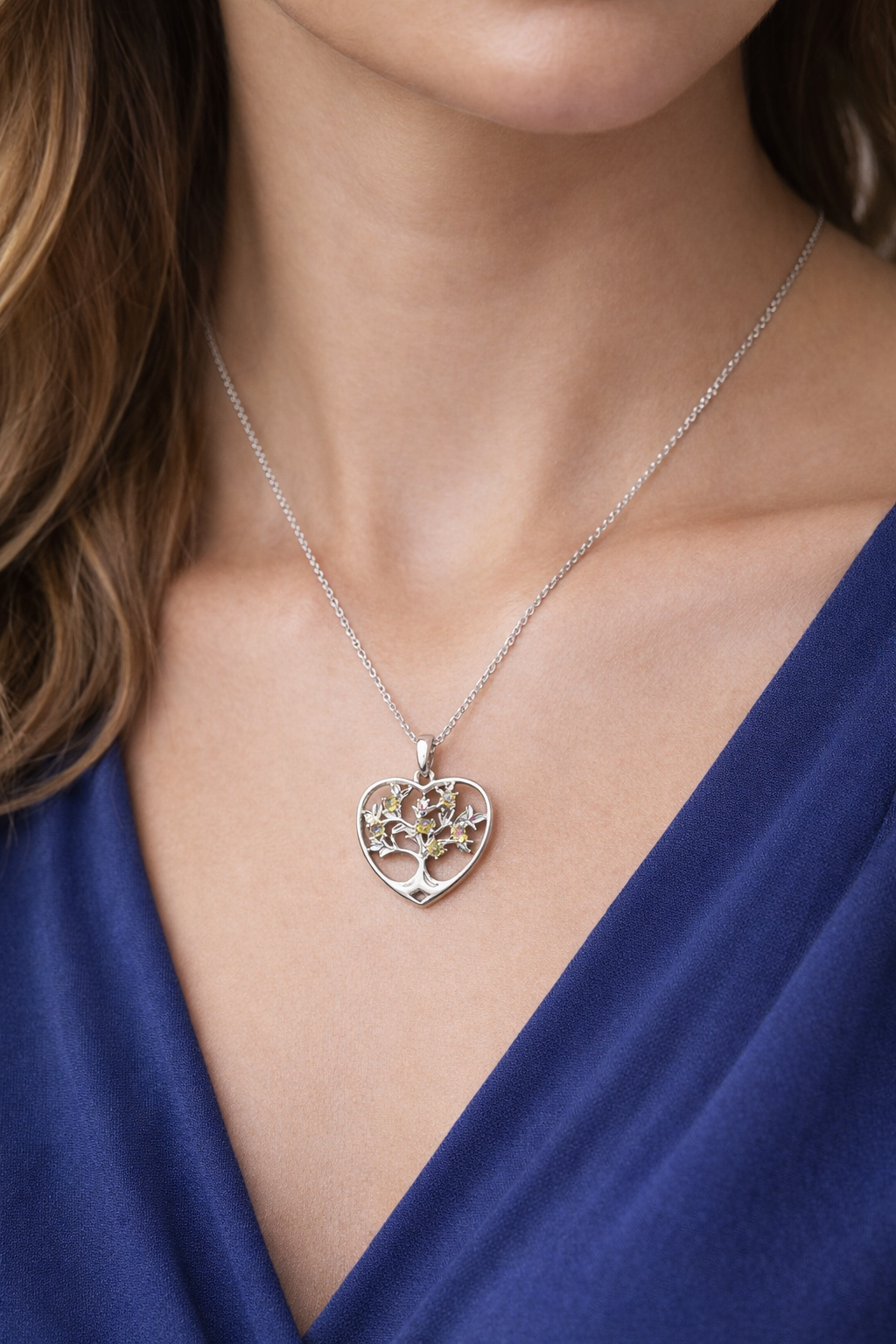 Golden Heart-Tree Necklace 6270