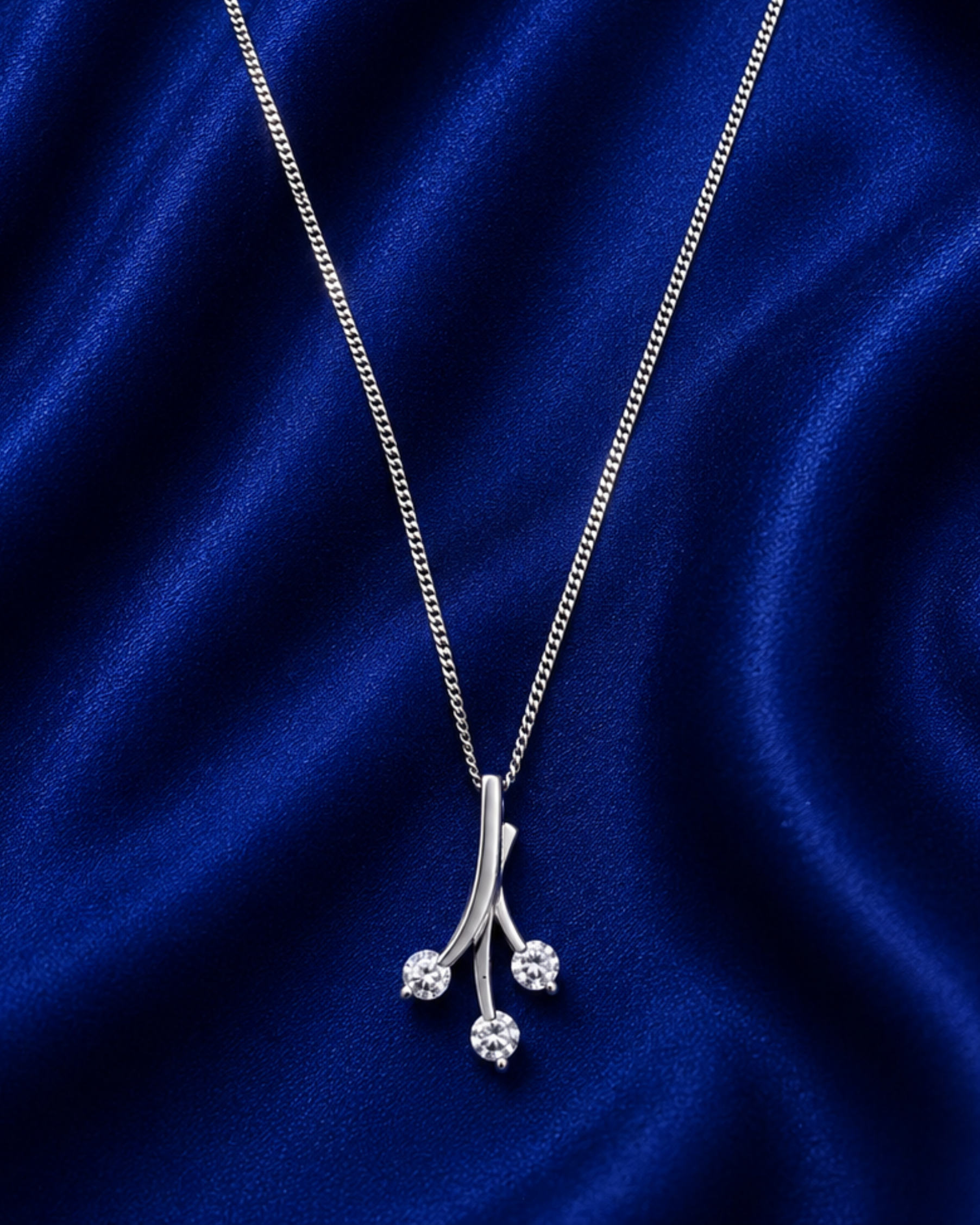3 Stones  Necklace 6290 سلسله