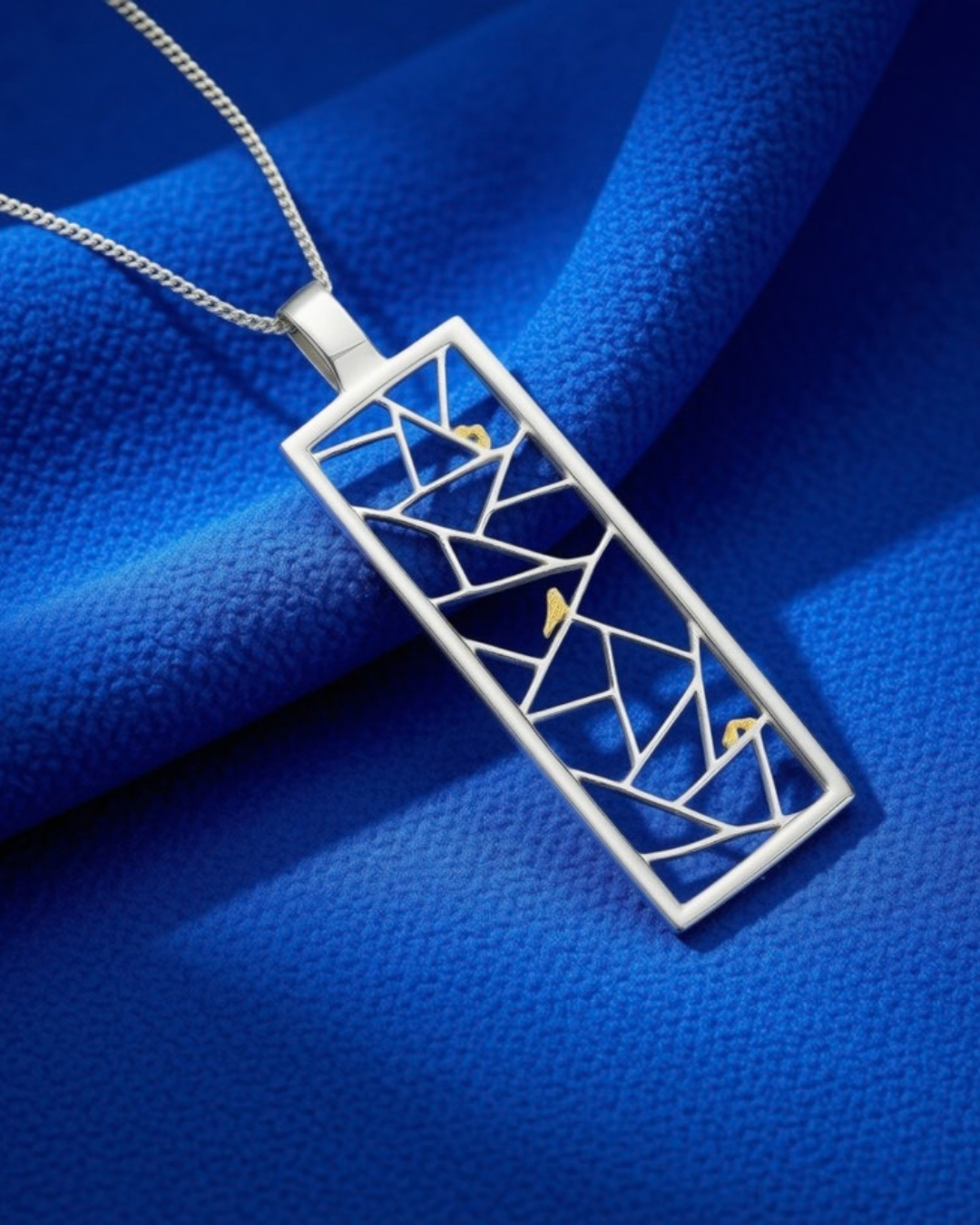 Golden Birds Branch Necklace 6311  ﻗﻼدة