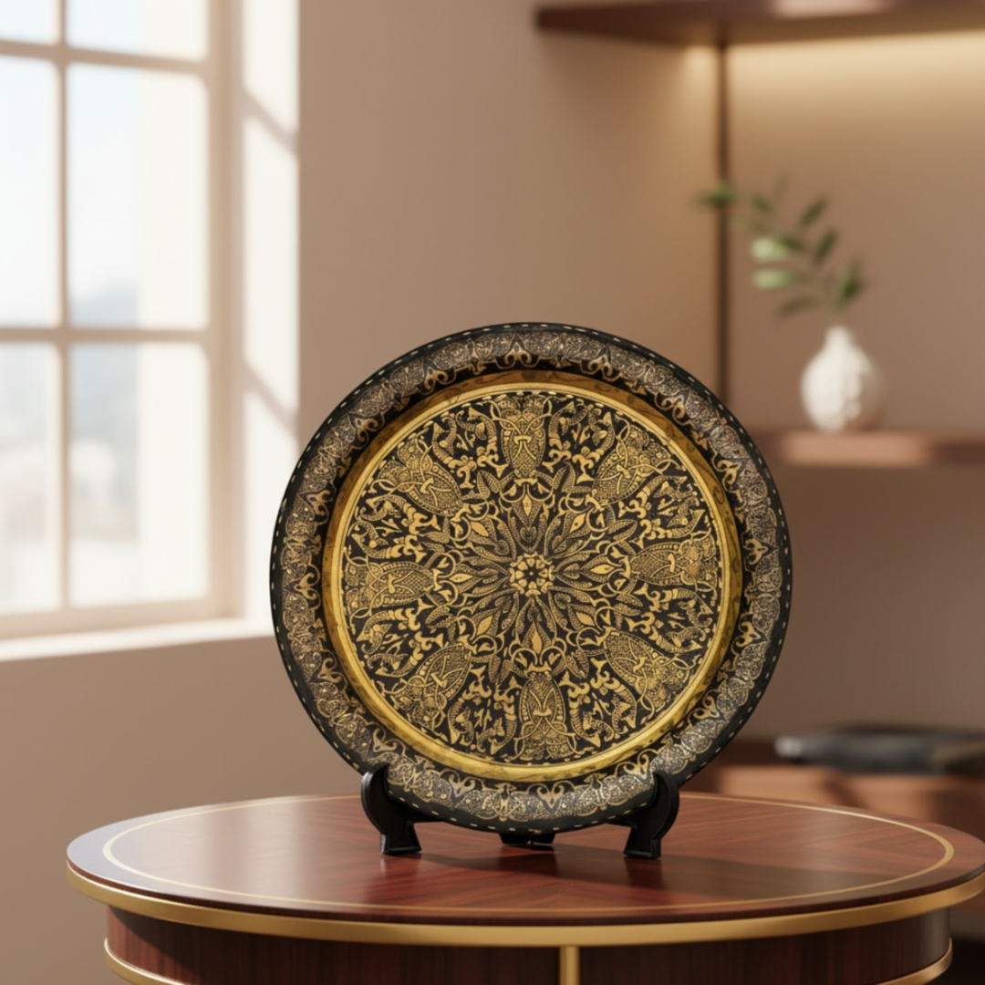 Large Brass Plate Hg00009 30 Cm