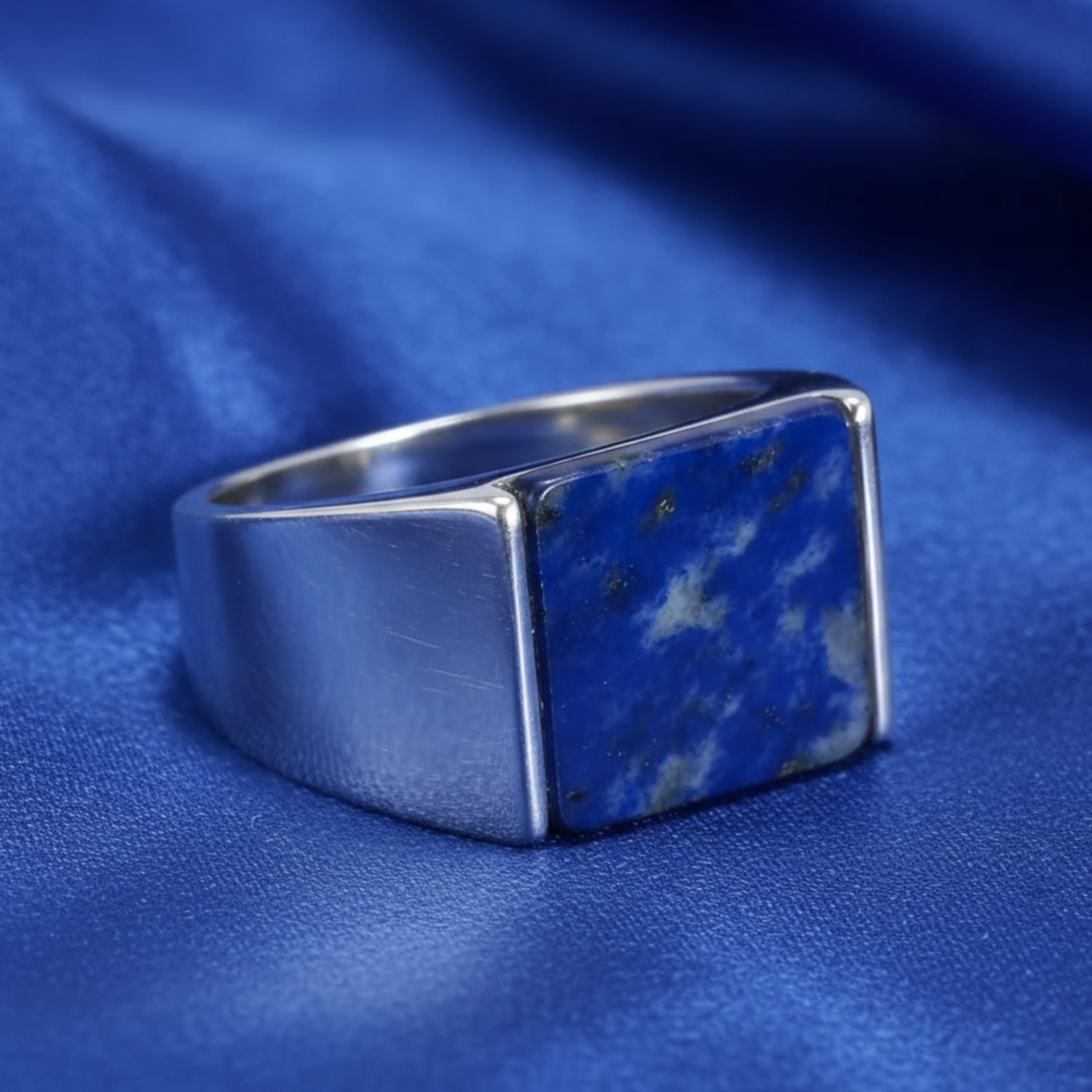 Lapis Edge Ring