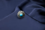 Stuffed Donuts ring “Allah Hafez” with Turquoise stone