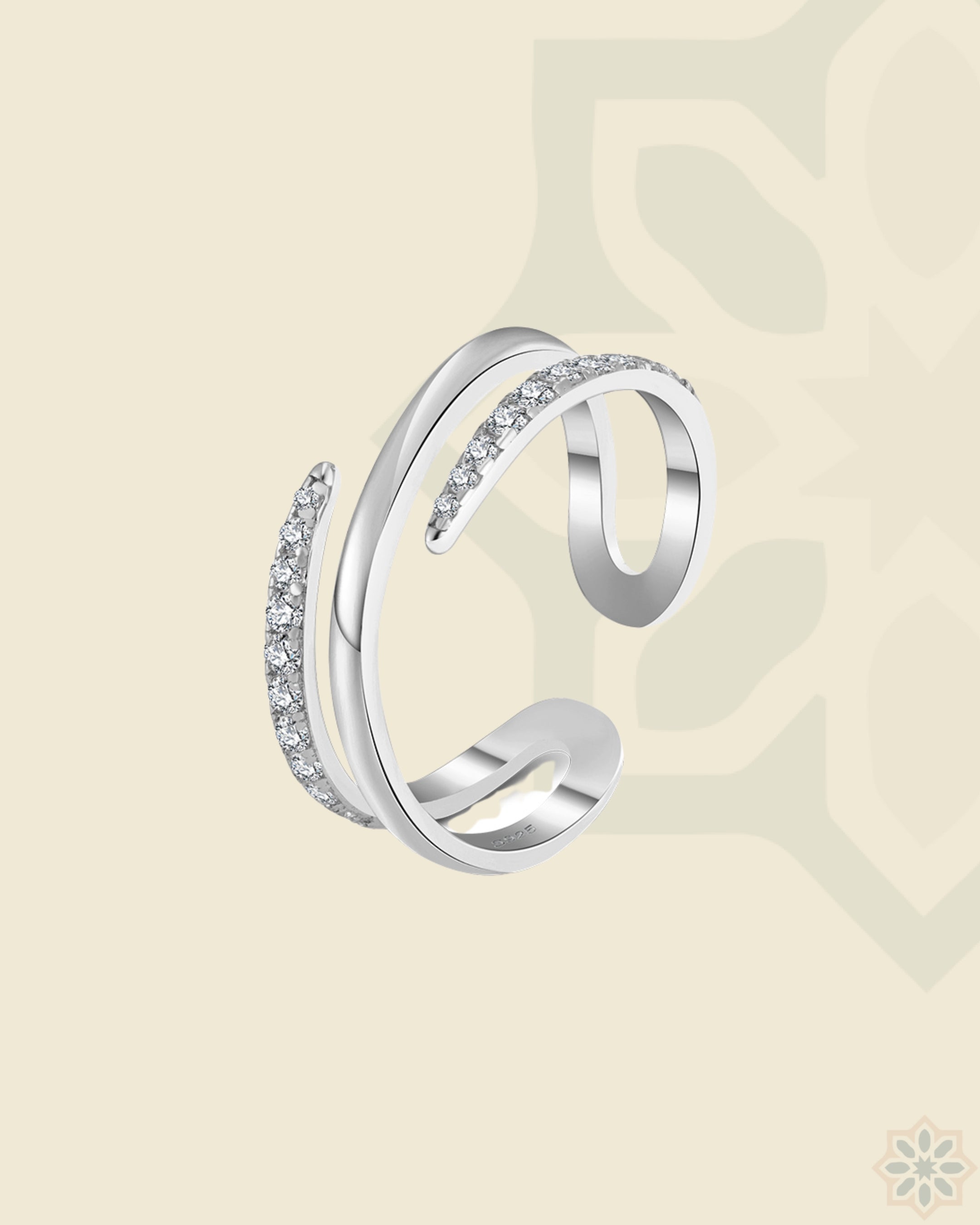 Lines Adjustable Ring
