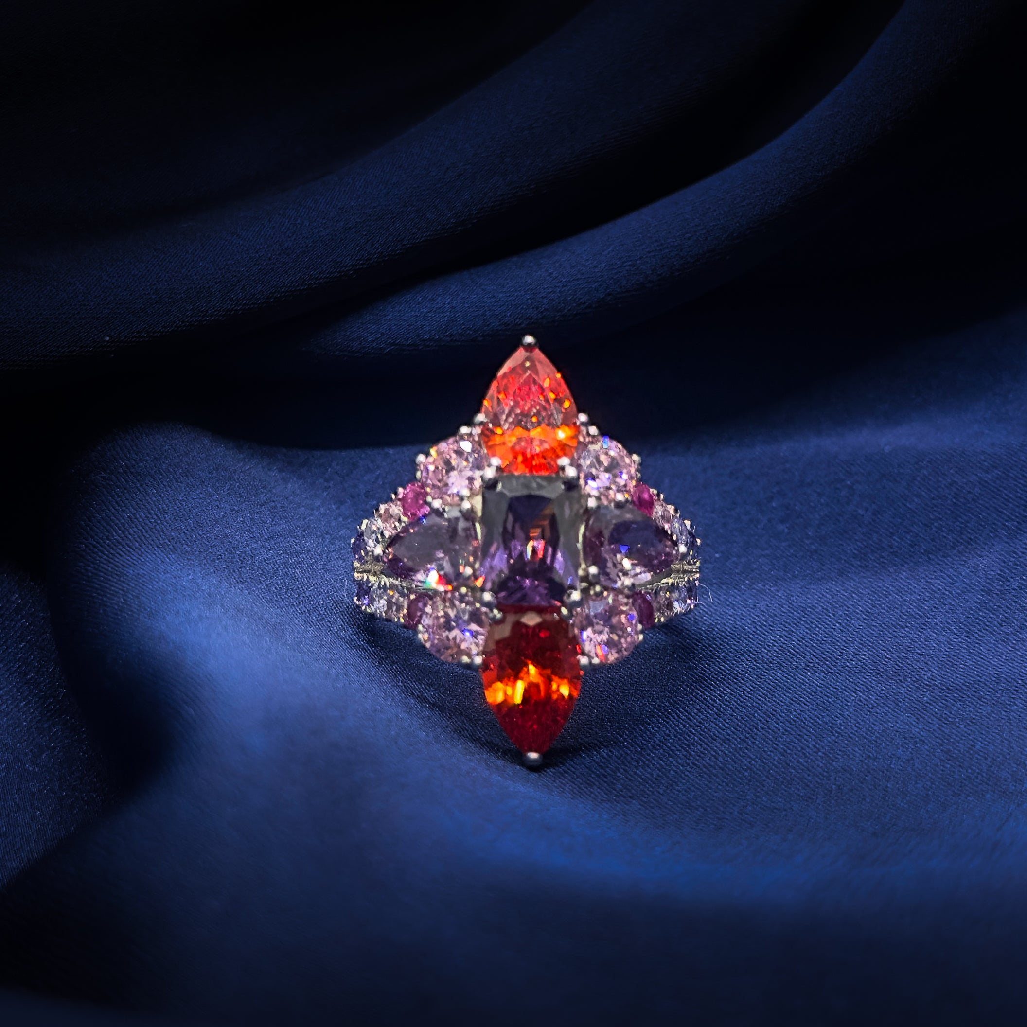 Pink Teardrop Ring