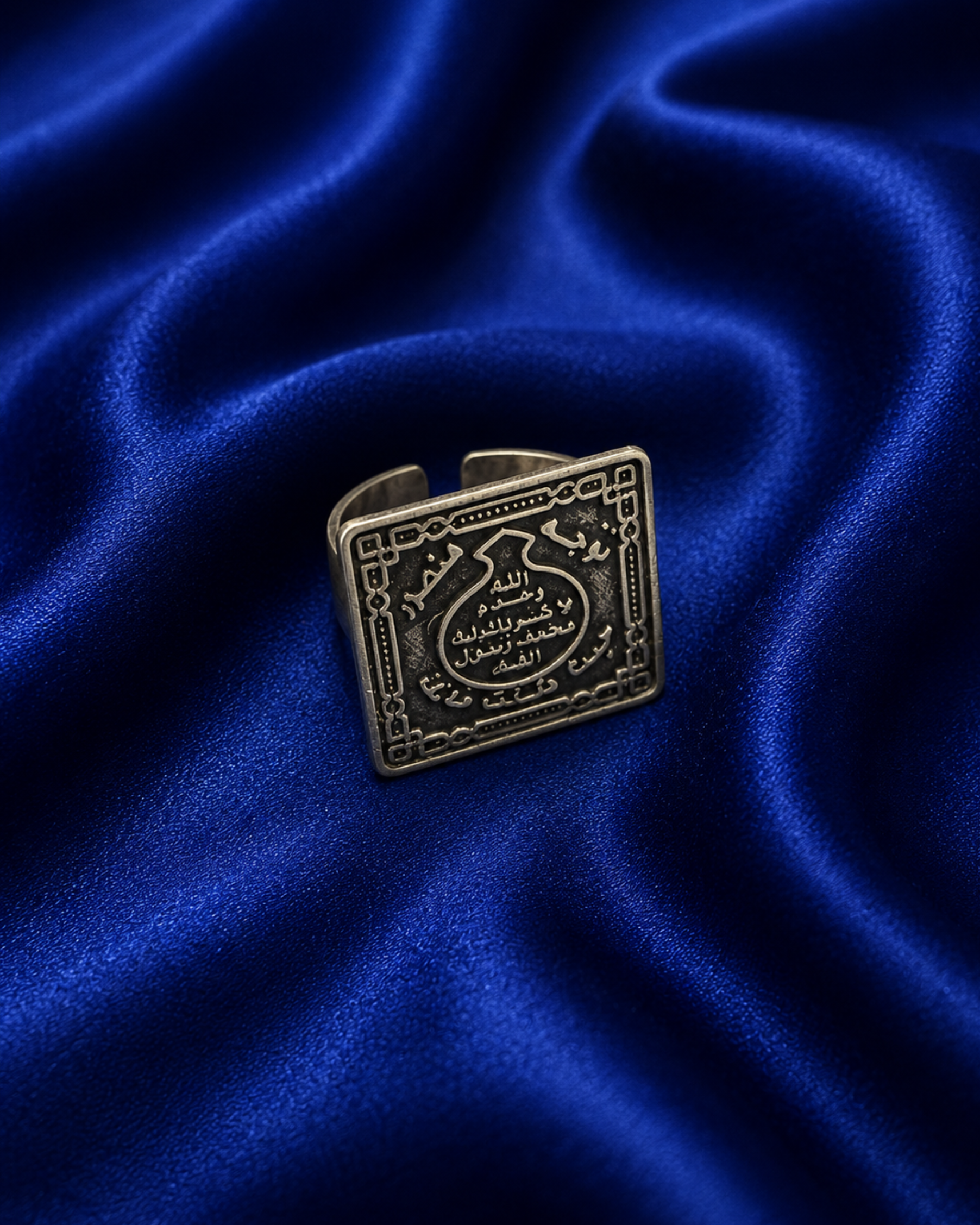 Silver ring - Wish hexagon 7390  خاتم