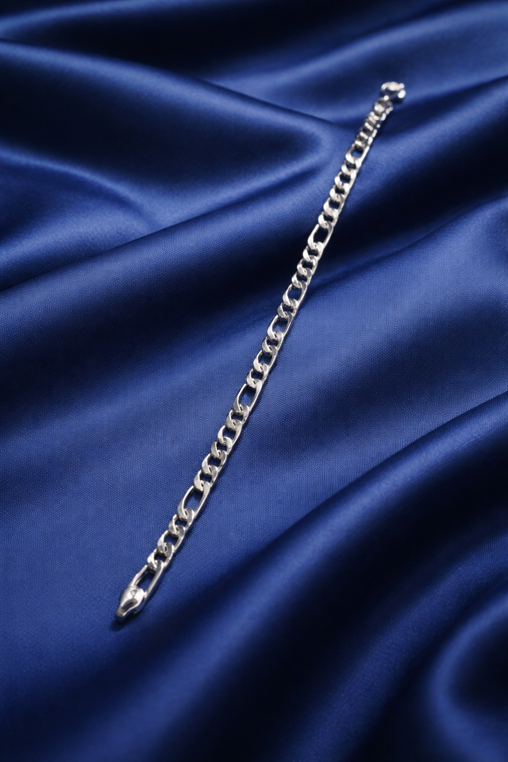 Slim Silver Curb Chain Bracelet 30006 إسواره