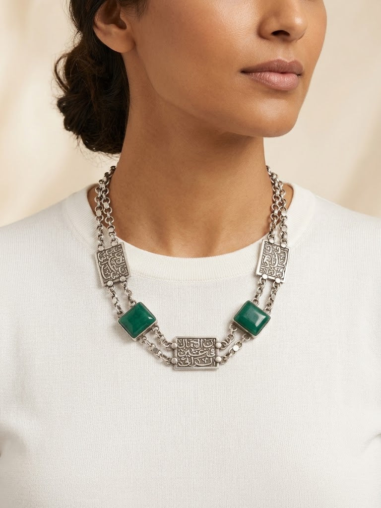 Heritage Calligraphy Double-Strand Necklace 2300