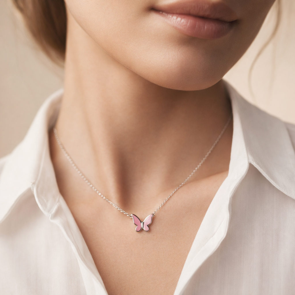 Butterfly Pink Necklace