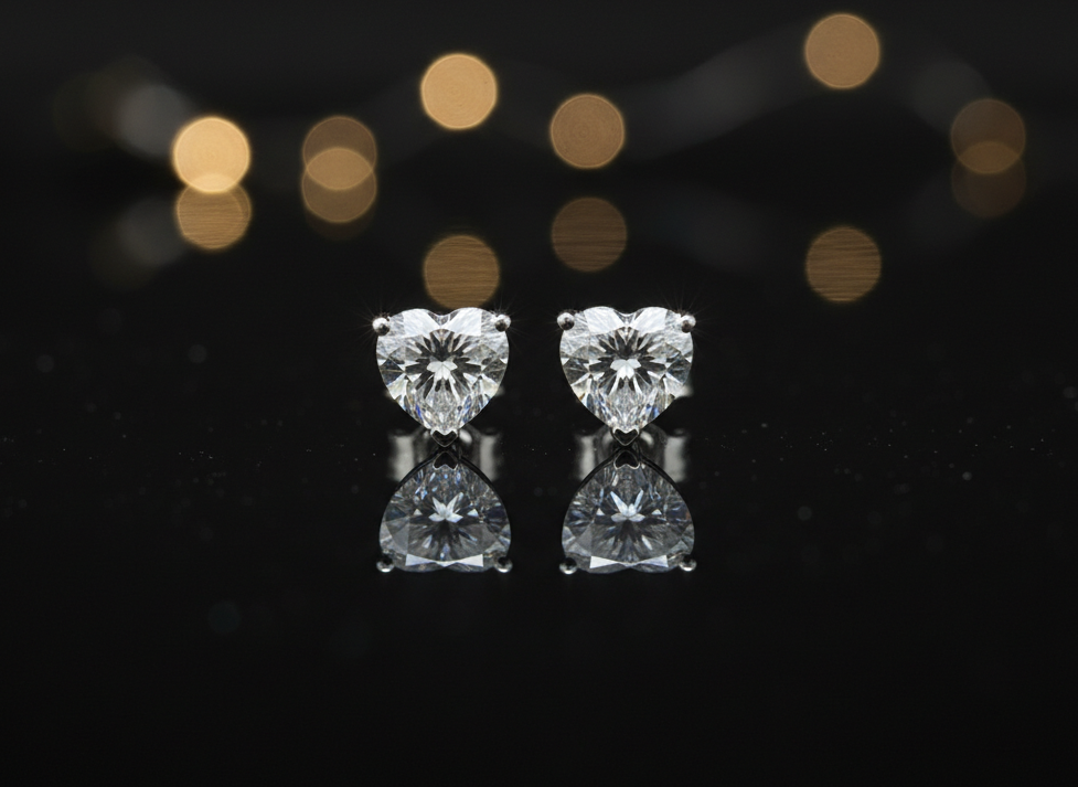 Crystal Heart Earrings