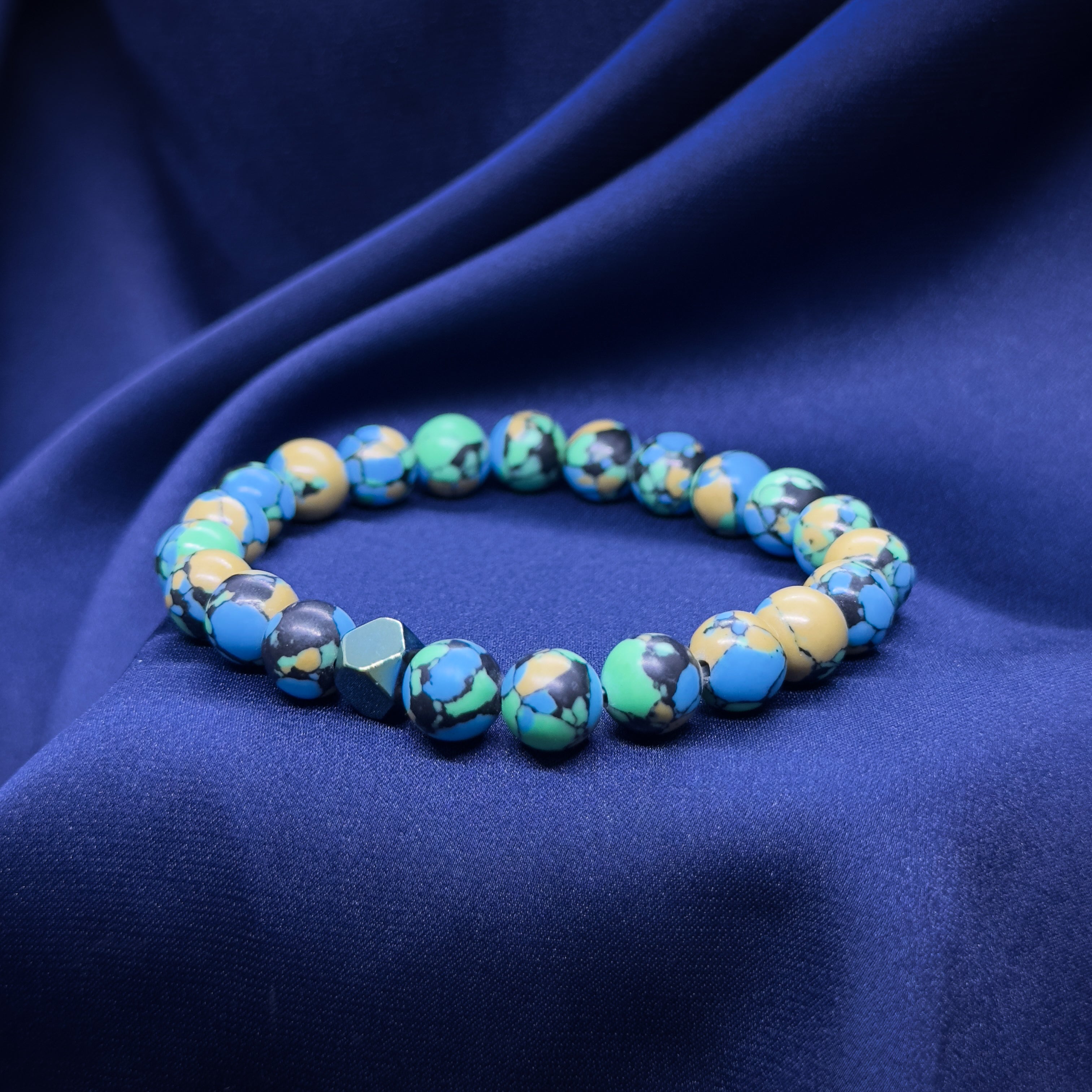 Medium Natural Beads Elastic Bracelet