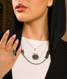 "The Divine Protector" Silver and copper necklace 2250 - "قلادة الحافظ الأمين من الفضة والنحاس"