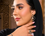 "Circle of Passion Earrings" Silver and Copper Earring – دائرة الشغف