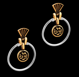 "Circle of Passion Earrings" Silver and Copper Earring – دائرة الشغف