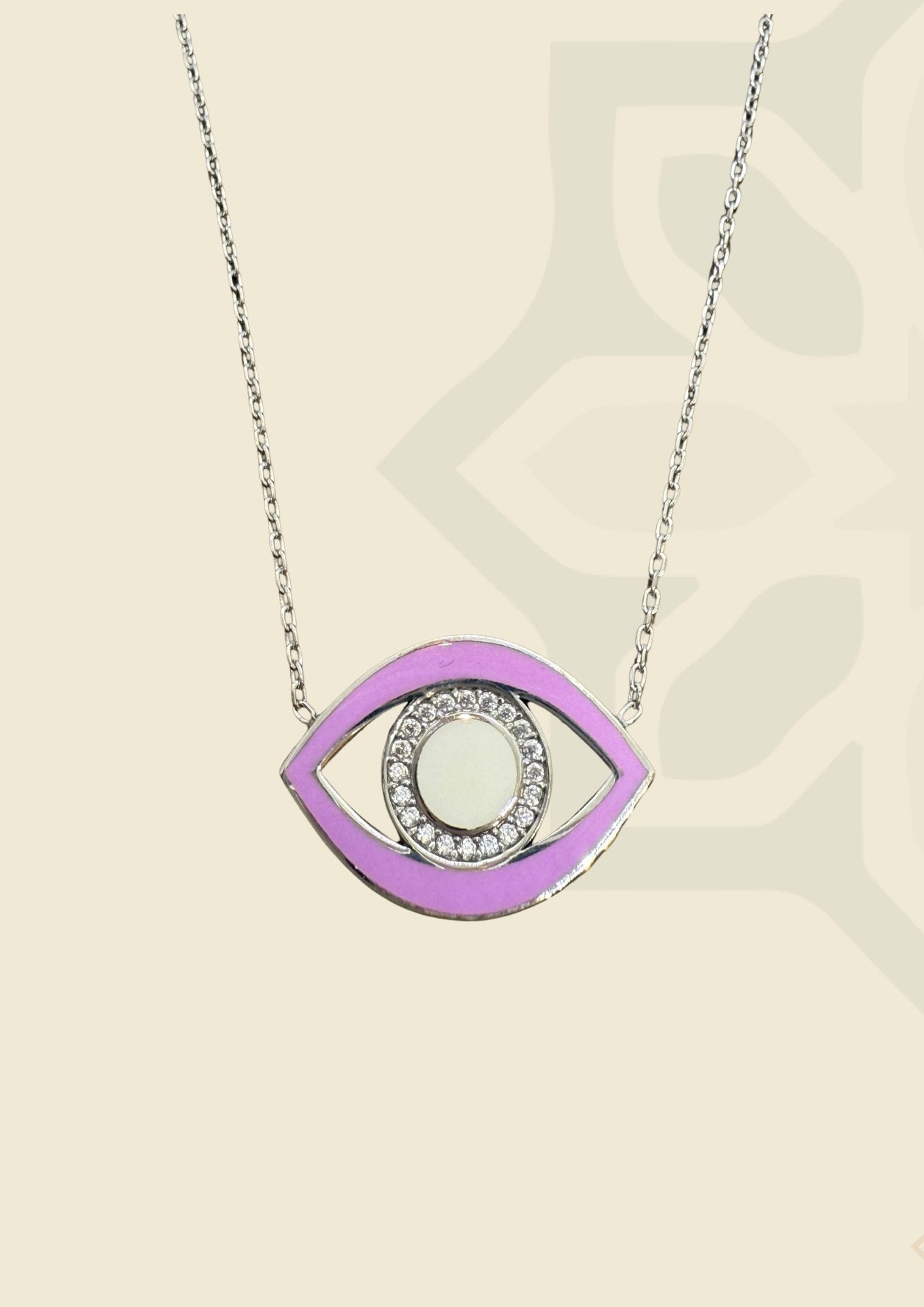 Evil Eye Purple Necklace