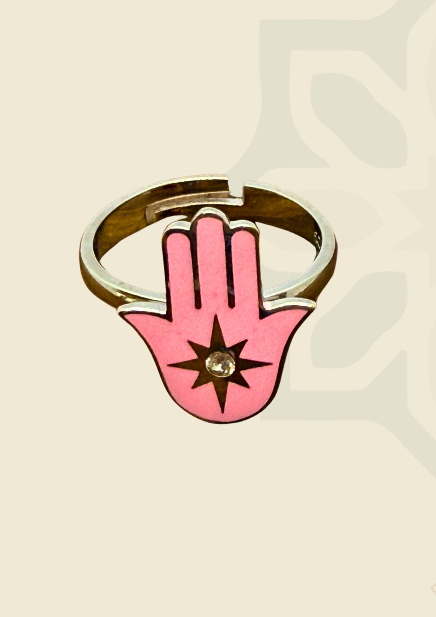 Hamsa Pink Ring