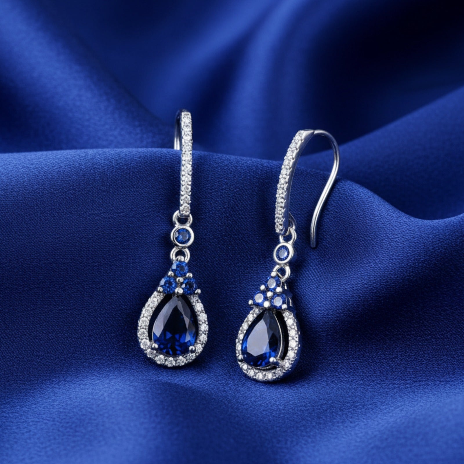 Sapphire Teardrop Earrings