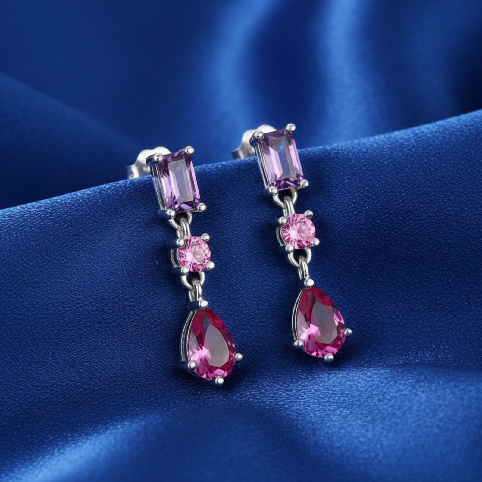 Pink Teardrop Earrings