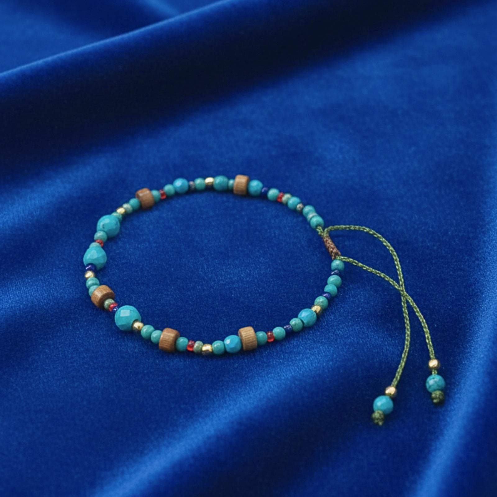 Beads Bracelet with Turquoise Stone