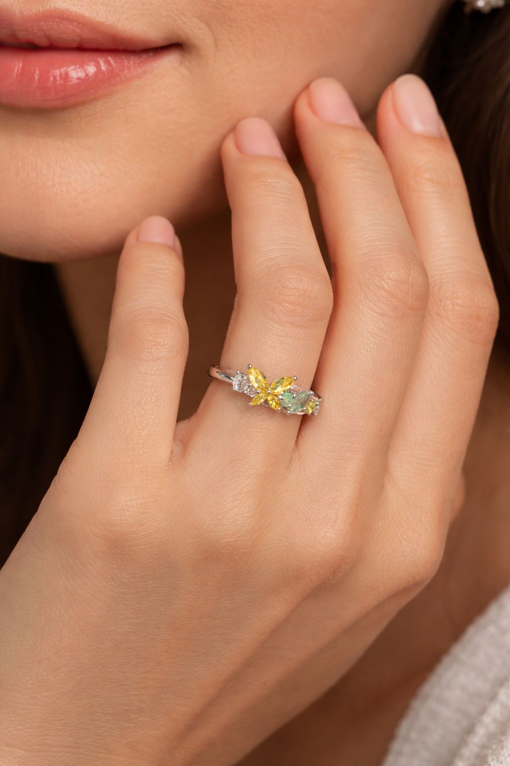 The Fluttering Garden Gold Ring 7378