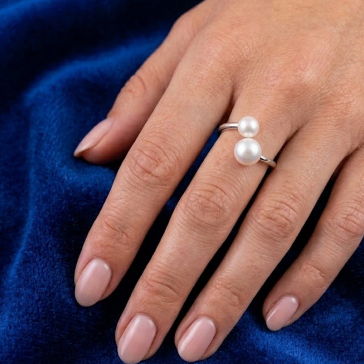 Double Pearl Wrap Ring  7402