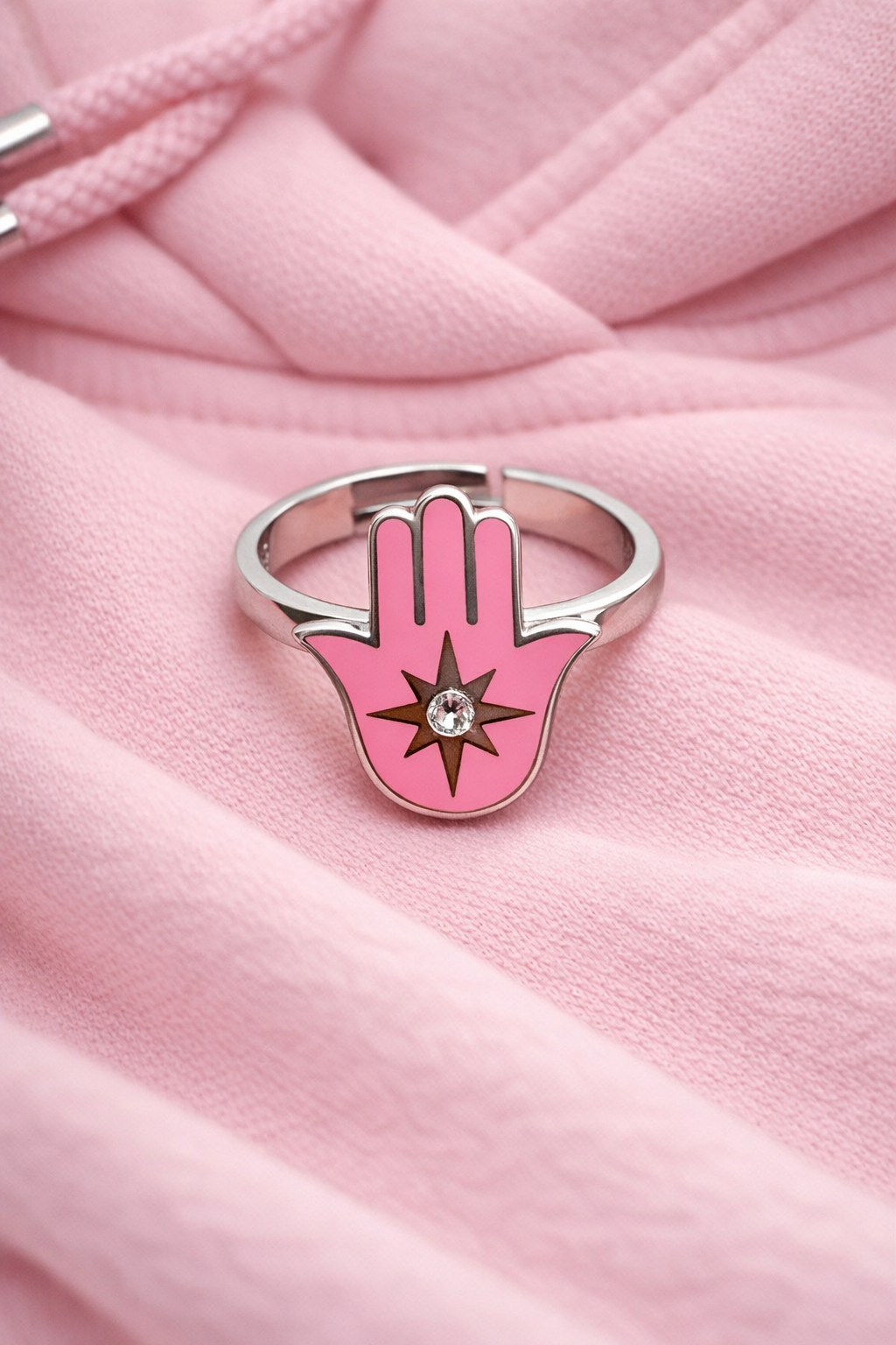 Hamsa Pink Ring