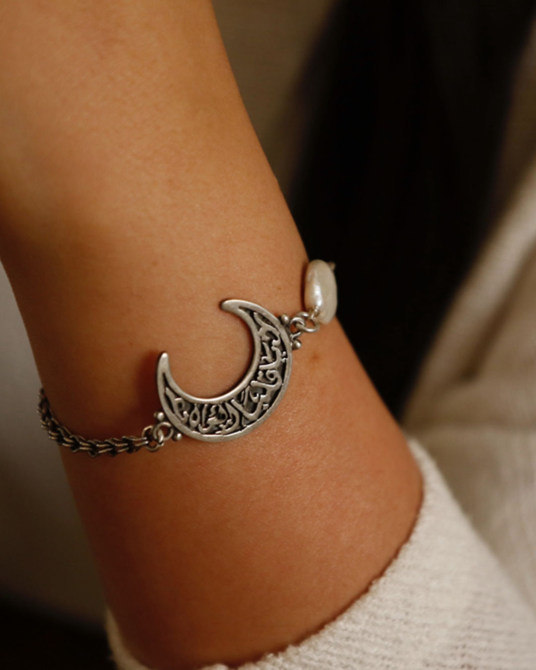 "Happiness" Bracelet with two square Maroon stones