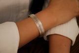 Arabic Silver Bangle - Lines