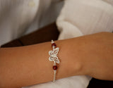 Butterfly Bracelet with Maroon