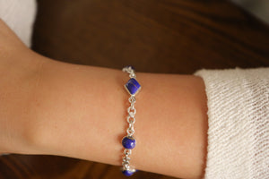 6 Blue Stones Bracelet