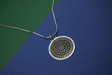 Oriental Silver Pendant--Glorious Names of Alaah