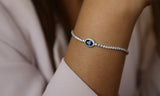 Silver Bracelet - Blue stone