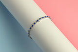 Clear and blue crystal bracelet