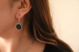 Round Black earring