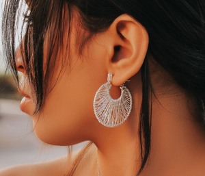 Circular spider's web Earring